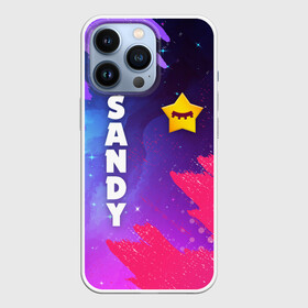 Чехол для iPhone 13 Pro с принтом BRAWL STARS   SANDY в Ухте,  |  | brawl | bull | colt | crow | game | games | leon | online | penny | poco | sandy | shelly | spike | star | stars | wanted | брав | бравл | браво | звезда | звезды | игра | игры | лого | онлайн | сенди | старс | сэнди