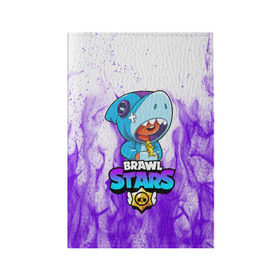 Обложка для паспорта матовая кожа BRAWL STARS LEON SHARK: в Ухте, натуральная матовая кожа | размер 19,3 х 13,7 см; прозрачные пластиковые крепления | 8 bit | 8 бит | brawl stars | bull | colt | crow | leon | leon shark | shark | stars | акула | берли | ворон | динамайк | кольт | леон | леон акула | нита | спайк | шелли | эль примо
