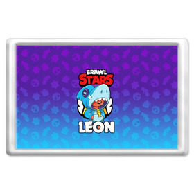 Магнит 45*70 с принтом BRAWL STARS LEON SHARK в Ухте, Пластик | Размер: 78*52 мм; Размер печати: 70*45 | 8 bit | 8 бит | brawl stars | bull | colt | crow | leon | leon shark | shark | stars | акула | берли | ворон | динамайк | кольт | леон | леон акула | нита | спайк | шелли | эль примо