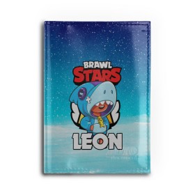 Обложка для автодокументов с принтом BRAWL STARS LEON SHARK в Ухте, натуральная кожа |  размер 19,9*13 см; внутри 4 больших “конверта” для документов и один маленький отдел — туда идеально встанут права | 8 bit | 8 бит | brawl stars | bull | colt | crow | leon | leon shark | shark | stars | акула | берли | ворон | динамайк | кольт | леон | леон акула | нита | спайк | шелли | эль примо