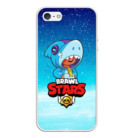 Чехол для iPhone 5/5S матовый BRAWL STARS LEON SHARK: в Ухте, Силикон | Область печати: задняя сторона чехла, без боковых панелей | 8 bit | 8 бит | brawl stars | bull | colt | crow | leon | leon shark | shark | stars | акула | берли | ворон | динамайк | кольт | леон | леон акула | нита | спайк | шелли | эль примо