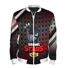 Мужской бомбер 3D с принтом BRAWL STARS CROW в Ухте, 100% полиэстер | застегивается на молнию, по бокам два кармана без застежек, по низу бомбера и на воротнике - эластичная резинка | android | brawl stars | crow | games | leon | mobile game | stars | бравл старс | ворон | игры | леон | мобильные игры