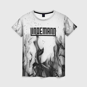 Женская футболка 3D с принтом LINDEMANN в Ухте, 100% полиэфир ( синтетическое хлопкоподобное полотно) | прямой крой, круглый вырез горловины, длина до линии бедер | industrial | metal | paul l | rammstein | till lindemann | альтернативный рок | германия | кристиан лоренц | музыка | немцы | оливер ридель | пауль ландерс | рихард круспе | рок | тилль линдеманн