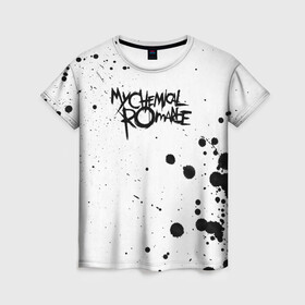 Женская футболка 3D с принтом My Chemical Romance в Ухте, 100% полиэфир ( синтетическое хлопкоподобное полотно) | прямой крой, круглый вырез горловины, длина до линии бедер | gerard way | mcr | my chemical romance | альтернативный | группа | джерард уэй | май кемикал романс | мкр | мой химический роман | мхр | мцр | панк | поп | поппанк | рок | рэй торо