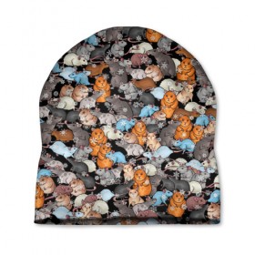 Шапка 3D Новогодние мышки: в Ухте, 100% полиэстер | универсальный размер, печать по всей поверхности изделия |