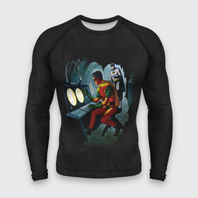 Мужской рашгард 3D с принтом Batman and Robin в Ухте,  |  | batman | batman and robin | batman vs superman | bruce wayne | gotham | justice league | shtatbat