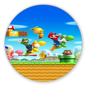 Коврик для мышки круглый с принтом Марио в Ухте, резина и полиэстер | круглая форма, изображение наносится на всю лицевую часть | Тематика изображения на принте: concept art | enemies | first level | fungus | game art | kirbys adventure | luigi’s mansion | mario | mario bros | minimalism | pixels | super mario | super mario 2 | марио