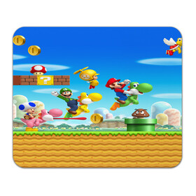 Коврик для мышки прямоугольный с принтом Марио в Ухте, натуральный каучук | размер 230 х 185 мм; запечатка лицевой стороны | Тематика изображения на принте: concept art | enemies | first level | fungus | game art | kirbys adventure | luigi’s mansion | mario | mario bros | minimalism | pixels | super mario | super mario 2 | марио