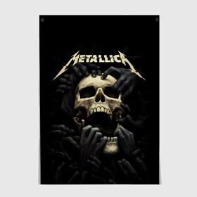 Постер с принтом Metallica в Ухте, 100% бумага
 | бумага, плотность 150 мг. Матовая, но за счет высокого коэффициента гладкости имеет небольшой блеск и дает на свету блики, но в отличии от глянцевой бумаги не покрыта лаком | heavy metal | metal | metallica | гитара | группы | метал | металлика | музыка | рок | трэш метал | хєви метал