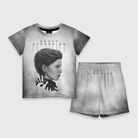 Детский костюм с шортами 3D с принтом Death Stranding в Ухте,  |  | death stranding | kojima | игры | хидэо кодзима