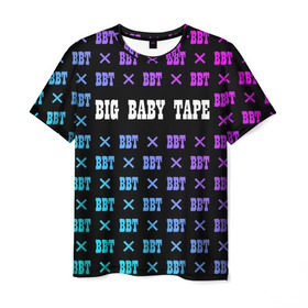 Мужская футболка 3D с принтом BIG BABY TAPE в Ухте, 100% полиэфир | прямой крой, круглый вырез горловины, длина до линии бедер | baby | bbt | big | dragonborn | dragons | gimme | logo | lost | luv | rap | raper | symbol | tape | the | trap | взял | дракон | драконы | лого | русский | рэп | рэппер | символ | твою