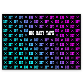 Поздравительная открытка с принтом BIG BABY TAPE в Ухте, 100% бумага | плотность бумаги 280 г/м2, матовая, на обратной стороне линовка и место для марки
 | baby | bbt | big | dragonborn | dragons | gimme | logo | lost | luv | rap | raper | symbol | tape | the | trap | взял | дракон | драконы | лого | русский | рэп | рэппер | символ | твою