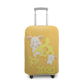 Чехол для чемодана 3D с принтом 2020 - год крысы в Ухте, 86% полиэфир, 14% спандекс | двустороннее нанесение принта, прорези для ручек и колес | 