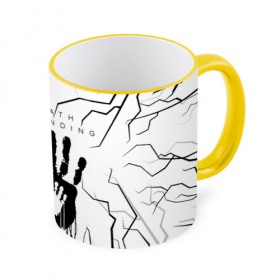 Кружка с принтом DEATH STRANDING в Ухте, керамика | ёмкость 330 мл | Тематика изображения на принте: bridges uca | death stranded | death stranding | fragile express. | kojima productions | mikkelsen | void if tampered | кодзима гений | мадс миккельсен