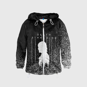 Детская ветровка 3D с принтом DEATH STRANDING в Ухте, 100% полиэстер | подол и капюшон оформлены резинкой с фиксаторами, по бокам два кармана без застежек, один потайной карман на груди | bridges uca | death stranded | death stranding | fragile express. | kojima productions | mikkelsen | void if tampered | кодзима гений | мадс миккельсен