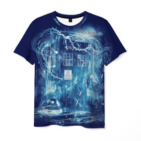 Мужская футболка 3D с принтом Doctor Who в Ухте, 100% полиэфир | прямой крой, круглый вырез горловины, длина до линии бедер | Тематика изображения на принте: bbc | dimension | dr who | jenna coleman | jodie whittaker | matt smith | relative | resolution | space | tardis | the doctor | time | галлифрей | джоди уиттакер | доктор кто | тардис
