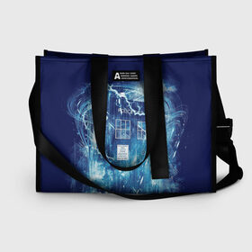 Сумка-шоппер 3D с принтом Doctor Who в Ухте, 100% полиэстер | застегивается на металлическую кнопку; внутренний карман застегивается на молнию. Стенки укреплены специальным мягким материалом, чтобы защитить содержимое от несильных ударов
 | bbc | dimension | dr who | jenna coleman | jodie whittaker | matt smith | relative | resolution | space | tardis | the doctor | time | галлифрей | джоди уиттакер | доктор кто | тардис