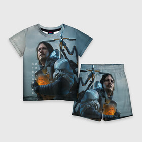 Детский костюм с шортами 3D с принтом Death Stranding в Ухте,  |  | death stranding | kojima | игры | хидэо кодзима
