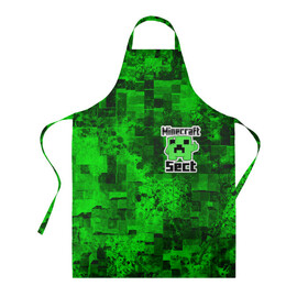Фартук 3D Minecraft: в Ухте, 100% полиэстер | общий размер — 65 х 85 см, ширина нагрудника — 26 см, горловина — 53 см, длина завязок — 54 см, общий обхват в поясе — 173 см. Принт на завязках и на горловине наносится с двух сторон, на основной части фартука — только с внешней стороны | game | minecraft | mojang ab | sect | игра | инди | майнкрафт | майнкрафт секта | секта
