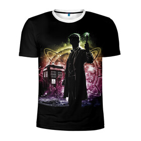 Мужская футболка 3D спортивная с принтом Doctor Who в Ухте, 100% полиэстер с улучшенными характеристиками | приталенный силуэт, круглая горловина, широкие плечи, сужается к линии бедра | bbc | dimension | dr who | jenna coleman | jodie whittaker | matt smith | relative | resolution | space | tardis | the doctor | time | галлифрей | джоди уиттакер | доктор кто | тардис