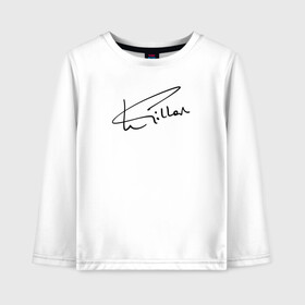 Детский лонгслив хлопок с принтом Deep Purple - Ian Gillan в Ухте, 100% хлопок | круглый вырез горловины, полуприлегающий силуэт, длина до линии бедер | autograph deep purple | autograph ian gillan | deep purple | ian gillan | автограф | автограф deep purple | автограф ian gillan | автограф иэн гиллан | дип пёрпл | иэн гиллан