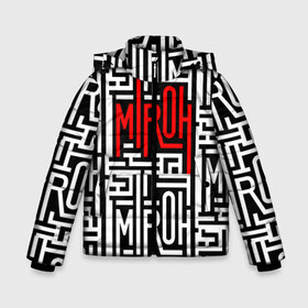 Зимняя куртка для мальчиков 3D с принтом Miroh - Stray Kids в Ухте, ткань верха — 100% полиэстер; подклад — 100% полиэстер, утеплитель — 100% полиэстер | длина ниже бедра, удлиненная спинка, воротник стойка и отстегивающийся капюшон. Есть боковые карманы с листочкой на кнопках, утяжки по низу изделия и внутренний карман на молнии. 

Предусмотрены светоотражающий принт на спинке, радужный светоотражающий элемент на пуллере молнии и на резинке для утяжки | Тематика изображения на принте: 3racha | i.n | jyp nation | k pop | kpop | skz | stray kids | к поп | кпоп | ли ноу | скз | страй кидс | стрэй кидс | сынмина | уджин | феликса | хана | хёнджина | чана | чанбина