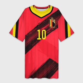 Платье-футболка 3D с принтом Hazard home EURO 2020 в Ухте,  |  | belgium | champion | championship | euro | hazard | tdrfifa19 | uefa | азар | евро | уефа | чемпиона европы | эйден