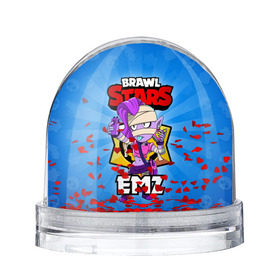 Снежный шар с принтом BRAWL STARS EMZ в Ухте, Пластик | Изображение внутри шара печатается на глянцевой фотобумаге с двух сторон | brawl stars | brawl stars emz | brawler | emz | бравл старз | бравлер | эмз