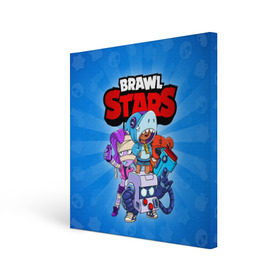 Холст квадратный с принтом BRAWL STARS в Ухте, 100% ПВХ |  | 8 bit | 8 бит | brawl stars | brawler | emz | leon | nita | бравл старз | бравлер | леон | нита | эмз
