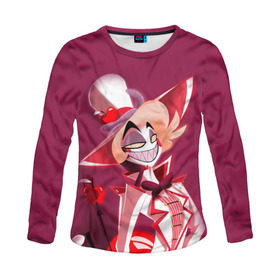 Женский лонгслив 3D с принтом Hazbin Hotel в Ухте, 100% полиэстер | длинные рукава, круглый вырез горловины, полуприлегающий силуэт | hazbin hotel | hell | ад | ада | аластор | вэгги | отель хазбин | пасхалки | рай | тайны | чарли