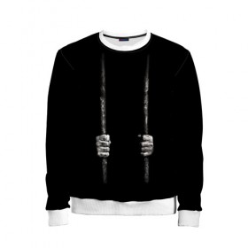 Детский свитшот 3D с принтом Взаперти в Ухте, 100% полиэстер | свободная посадка, прямой крой, мягкая тканевая резинка на рукавах и понизу свитшота | в темноте | взаперти | руки | тьма