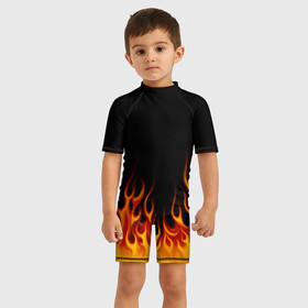 Детский купальный костюм 3D Пламя Old School: в Ухте, Полиэстер 85%, Спандекс 15% | застежка на молнии на спине | burn | fire | костер | нарисованный | огня | огонь | олдскул | пламени | пламя | пожар | пылает | рисованный огонь | языки