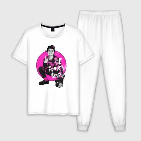 Мужская пижама хлопок с принтом Yungblud в Ухте, 100% хлопок | брюки и футболка прямого кроя, без карманов, на брюках мягкая резинка на поясе и по низу штанин
 | 11minutes | anarchist | billie eilish | die for the hype | dominic harrison | edit | fandoms | halsey | kill somebody | polygrapheyes | psychotickids | tinpanboy | yungblud | yungblud army | yungblud art | yungblud edit | yungblud fan | доминик харрис | я