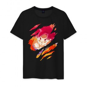 Мужская футболка хлопок с принтом Goku в Ухте, 100% хлопок | прямой крой, круглый вырез горловины, длина до линии бедер, слегка спущенное плечо. | dragon ball | dragon ball super | dragon ball z | dragonball | gohan | goku | vegeta | аниме | вегета | гоку | гохан | драгонболл | драконий жемчуг | жемчуг дракона | манга | сон гоку