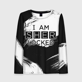 Женский лонгслив 3D с принтом Sherlock в Ухте, 100% полиэстер | длинные рукава, круглый вырез горловины, полуприлегающий силуэт | 221b | bbc | benedict cumberbatch | john watson | mark gatiss | martin freeman | sherlock holmes | steven moffat | бейкер | джон ватсон | мориарти | стрит | шерлок