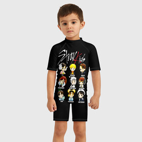 Детский купальный костюм 3D с принтом Stray Kids в Ухте, Полиэстер 85%, Спандекс 15% | застежка на молнии на спине | 3racha | i.n | jyp nation | k pop | kpop | skz | stray kids | к поп | кпоп | ли ноу | скз | страй кидс | стрэй кидс | сынмина | уджин | феликса | хана | хёнджина | чана | чанбина