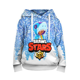 Детская толстовка 3D с принтом Brawl Stars Леон Шарк в Ухте, 100% полиэстер | двухслойный капюшон со шнурком для регулировки, мягкие манжеты на рукавах и по низу толстовки, спереди карман-кенгуру с мягким внутренним слоем | 2020 | brawl | brawl stars | christmas | leon | new year | shark | stars | бравл старс | брол старс | зима | игра | леон | новогодний | новый год | рождество | снег | снежинки | шарк