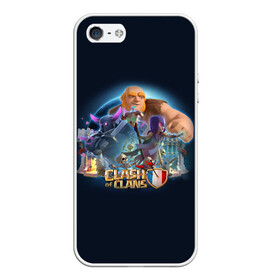 Чехол для iPhone 5/5S матовый Clash of Clans: в Ухте, Силикон | Область печати: задняя сторона чехла, без боковых панелей | clash of clans | clash royale | game | supercell | детская | детям | игра | клаш оф кланс | клэш оф кланс | компьютерна игра | пекка