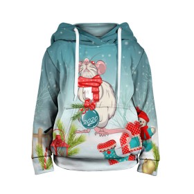 Детская толстовка 3D с принтом Год крысы 2020 в Ухте, 100% полиэстер | двухслойный капюшон со шнурком для регулировки, мягкие манжеты на рукавах и по низу толстовки, спереди карман-кенгуру с мягким внутренним слоем | Тематика изображения на принте: 