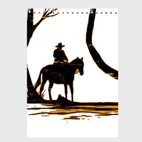 Скетчбук с принтом Ковбой в Ухте, 100% бумага
 | 48 листов, плотность листов — 100 г/м2, плотность картонной обложки — 250 г/м2. Листы скреплены сверху удобной пружинной спиралью | cowboy | ковбой