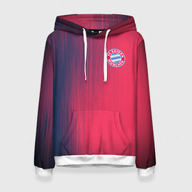 Женская толстовка 3D с принтом FC Bayern Munchen (Bavaria). в Ухте, 100% полиэстер  | двухслойный капюшон со шнурком для регулировки, мягкие манжеты на рукавах и по низу толстовки, спереди карман-кенгуру с мягким внутренним слоем. | fc bayern munchen | бавария | геометрия | спорт | текстура | футбол