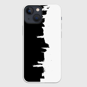 Чехол для iPhone 13 mini с принтом Черным по белому в Ухте,  |  | Тематика изображения на принте: black | white | белый | инь | чб | черный | янь