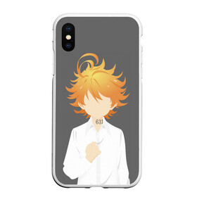 Чехол для iPhone XS Max матовый с принтом Emma в Ухте, Силикон | Область печати: задняя сторона чехла, без боковых панелей | Тематика изображения на принте: emma | neverland | the promised neverland | yakusoku no neverland | неверленд | неверлэнд | обещанный неверленд | эмма
