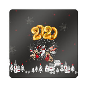 Магнит виниловый Квадрат Новый 2020 год: в Ухте, полимерный материал с магнитным слоем | размер 9*9 см, закругленные углы |