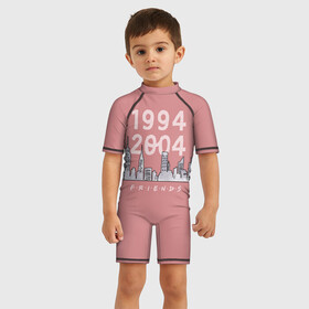 Детский купальный костюм 3D с принтом Television Series Friends в Ухте, Полиэстер 85%, Спандекс 15% | застежка на молнии на спине | Тематика изображения на принте: chandler | friends | joe | joseph | lobster | monica | phoebe | pivot | rachel | ross | дженнифер | джо | джозеф | друзья | моника | росс | рэйчел | сериал friends | сериал друзья | фиби | чендлер