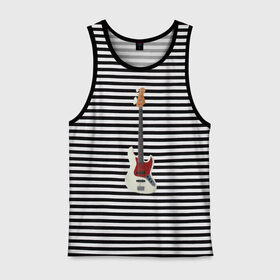 Мужская майка хлопок с принтом Бас-гитара в Ухте, 100% хлопок |  | бас гитара | музыкальный инструмент