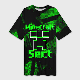 Платье-футболка 3D Minecraft: в Ухте,  |  | game | minecraft | mojang ab | sect | игра | инди | майнкрафт | майнкрафт секта | секта