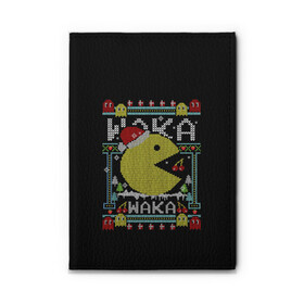 Обложка для автодокументов с принтом Pac-man sweater в Ухте, натуральная кожа |  размер 19,9*13 см; внутри 4 больших “конверта” для документов и один маленький отдел — туда идеально встанут права | cherry | christmas | holyday | new | pac man | pacman | snow | snowflakes | sweater | three | xmas | year | вишня | год | елка | клубника | новый | пакман | праздник | рождество | свитер