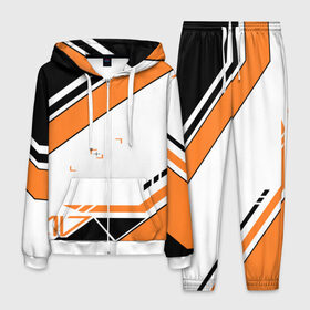 Мужской костюм 3D с принтом Cs Go Asiimov Style #1 в Ухте, 100% полиэстер | Манжеты и пояс оформлены тканевой резинкой, двухслойный капюшон со шнурком для регулировки, карманы спереди | Тематика изображения на принте: asiimov | counter strike go | cs:go | games. | асимов | игры | контер страйк | контер страйк гоу | контра | кс гоу | сs go