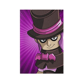 Обложка для паспорта матовая кожа с принтом BRAWL STARS MORTIS в Ухте, натуральная матовая кожа | размер 19,3 х 13,7 см; прозрачные пластиковые крепления | brawl stars | brawl stars mortis | brawler | mortis | бравл старз | бравлер | мортис